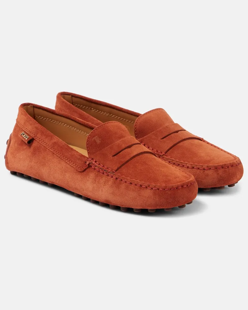 TOD'S Mokassins Gommino aus Veloursleder Braun