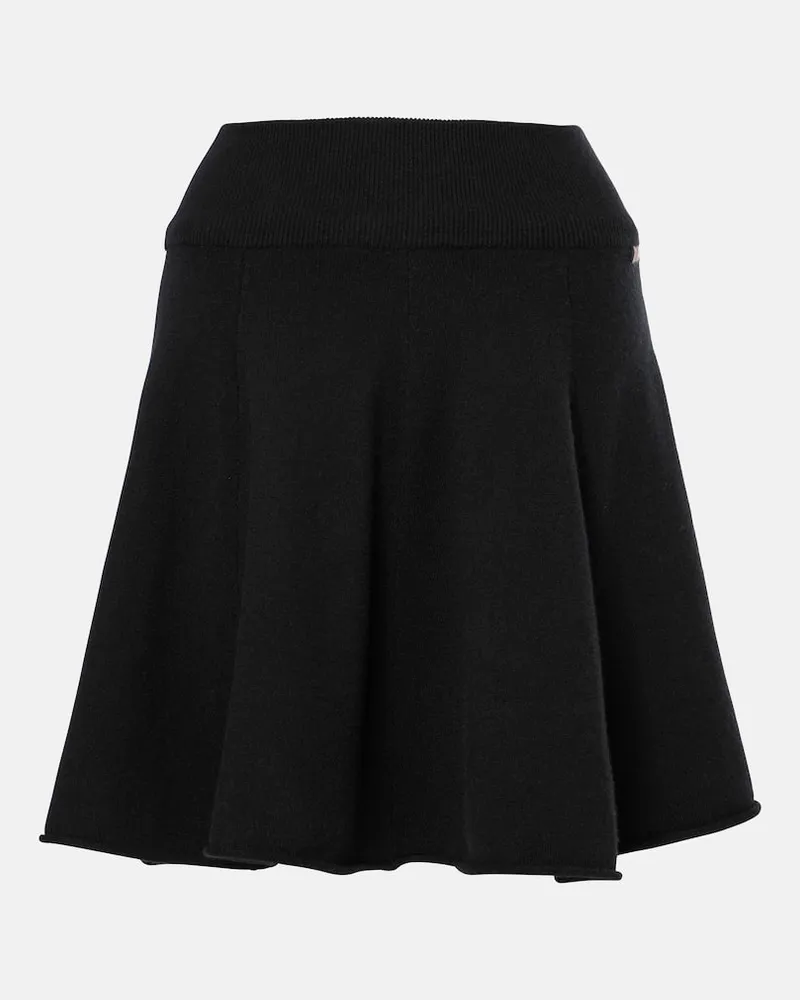 extreme cashmere Minirock N°379 Girl aus Kaschmirgemisch Schwarz
