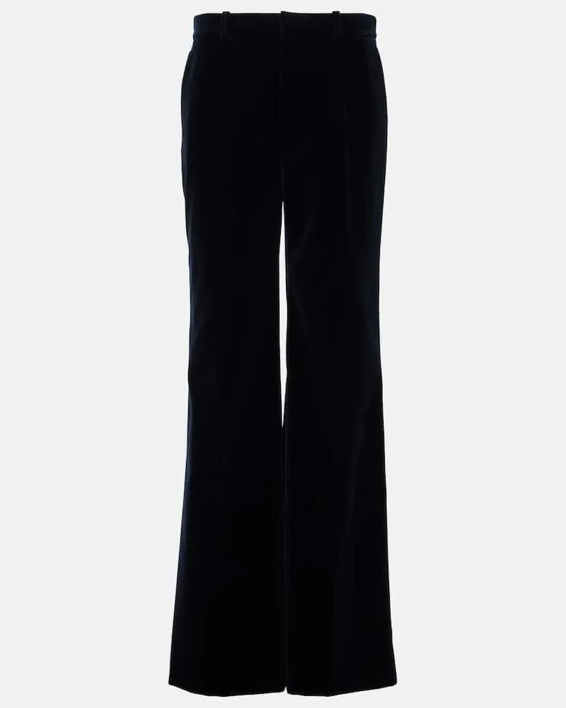 Chloé Chloé Schlaghose aus Baumwollsamt Blau