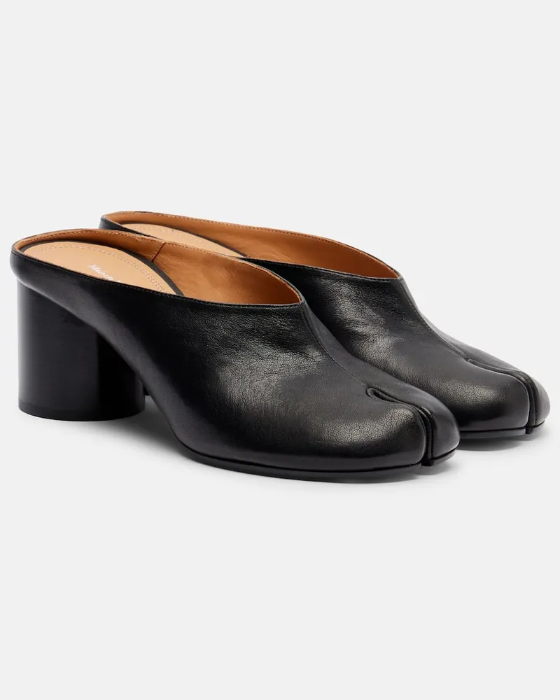 Maison Margiela Mules Tabi aus Leder Schwarz