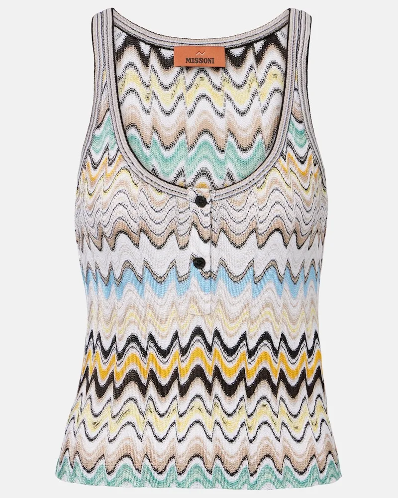 Missoni Top aus Häkelstrick Multicolor