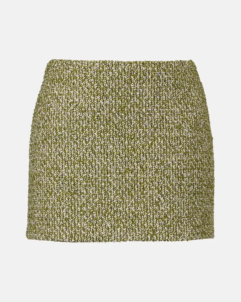 Gucci Minirock aus Tweed Grün