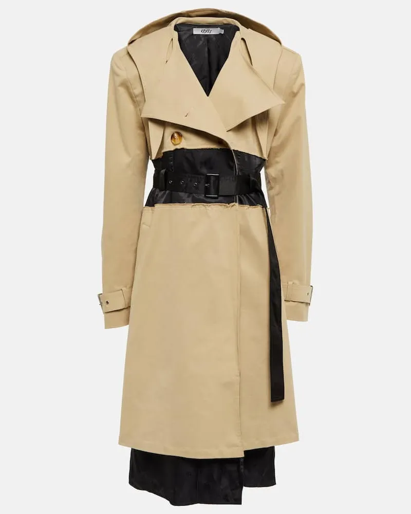 DIDU Trenchcoat aus einem Baumwollgemisch Beige