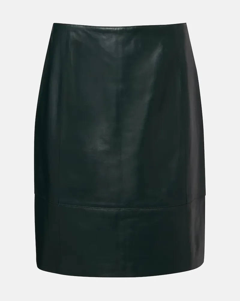 Vince Bleistiftrock aus Leder Grün