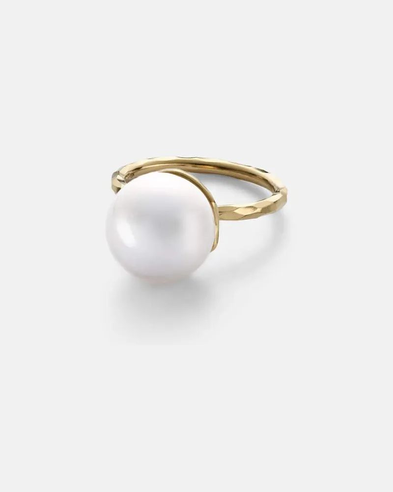 Octavia Elizabeth Ring Orb aus 18kt Gelbgold mit Süßwasserperle Gold