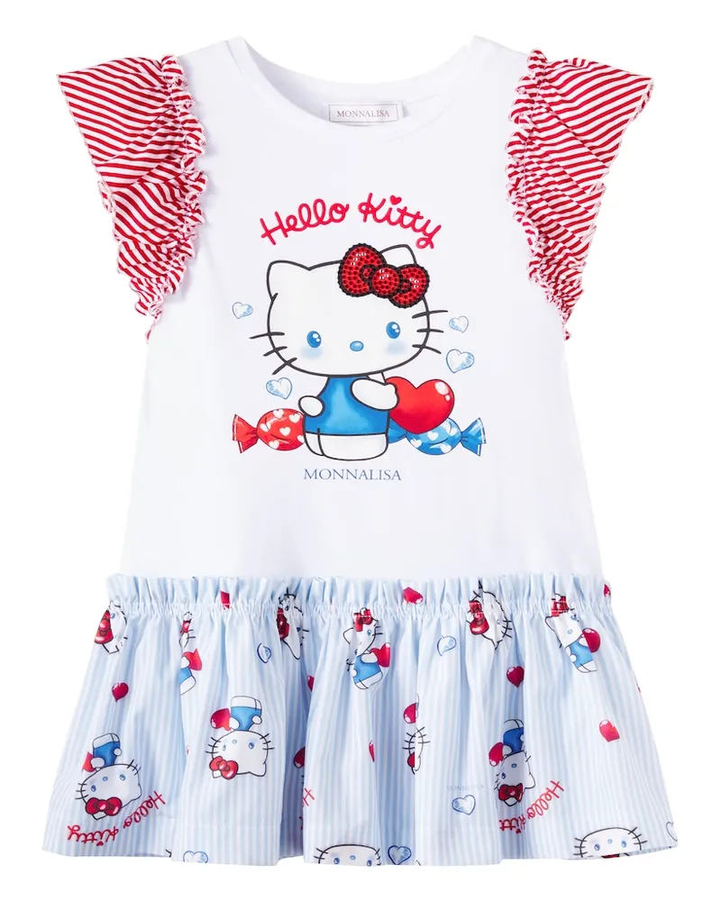 Monnalisa X Hello Kitty Kleid aus Jersey Multicolor