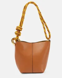 J.W.Anderson Bucket-Bag Corner Small aus Leder Braun