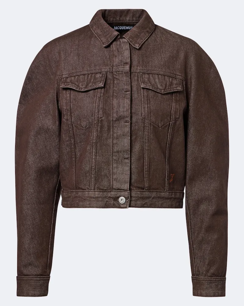 Jacquemus Jeansjacke Ovalo Braun