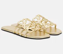 Paula's Ibiza Pantoletten Petal Anagram aus Leder