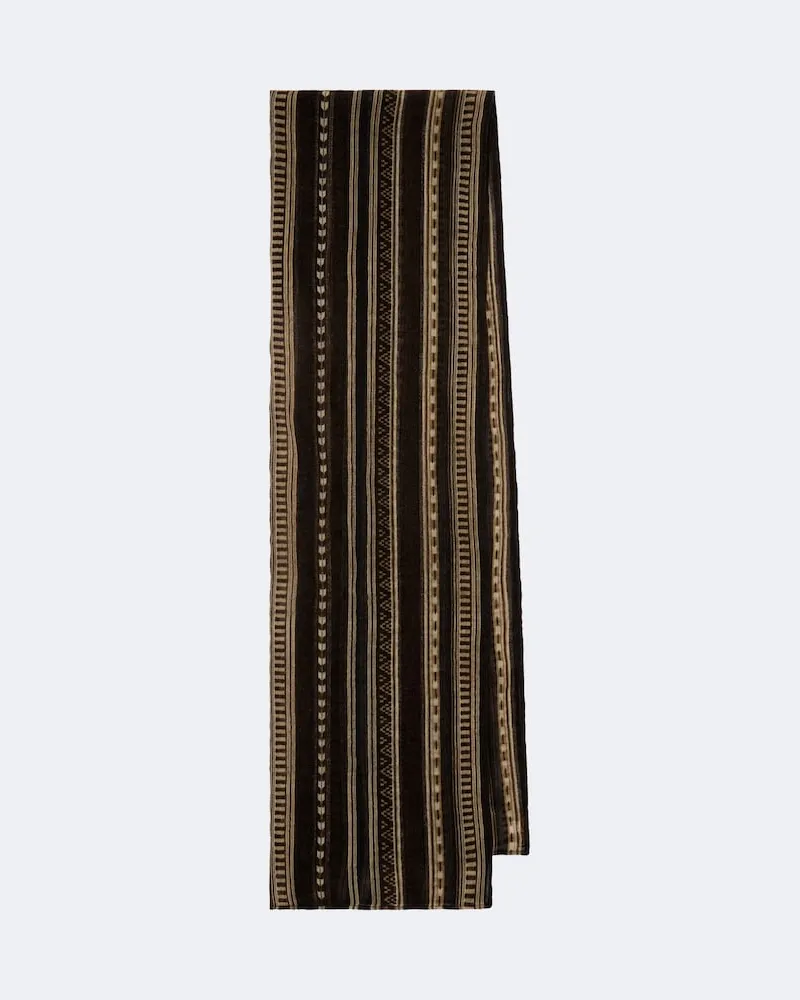 RRL Schal aus Woll-Jacquard Braun