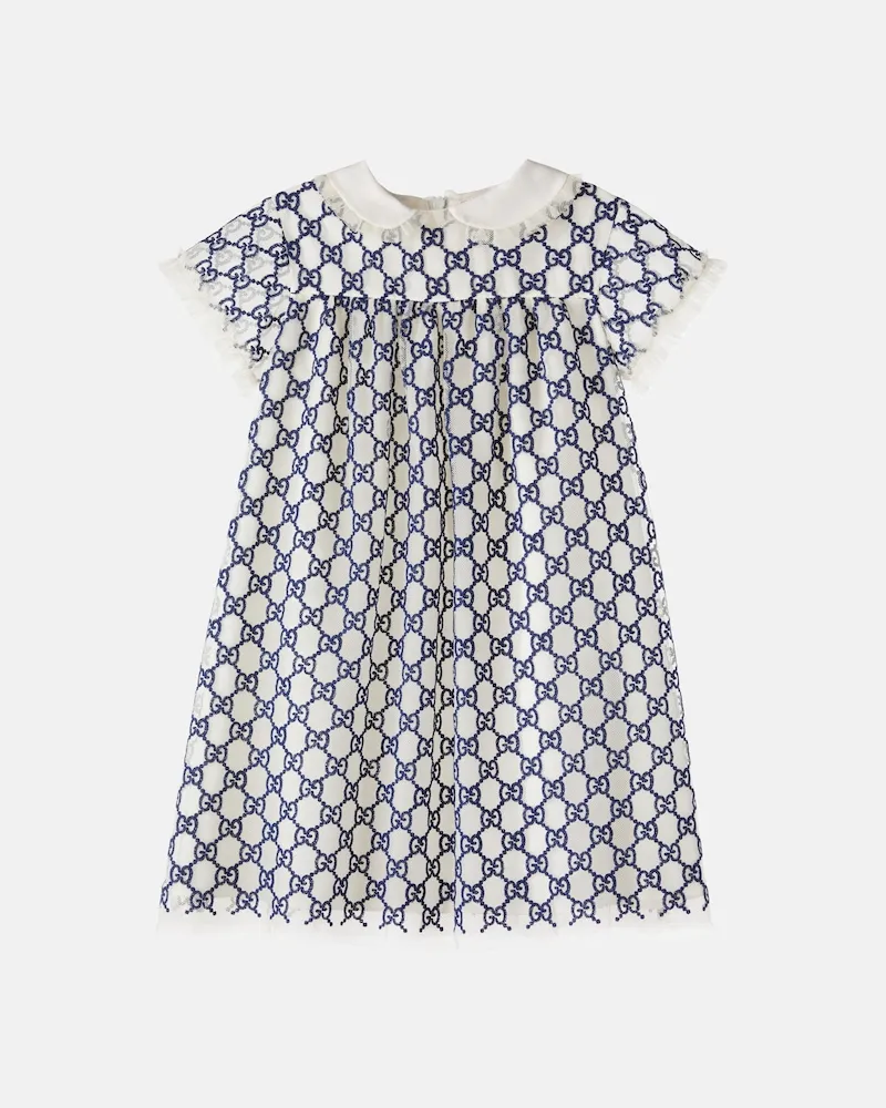 Gucci Baby Kleid GG aus Tüll Blau