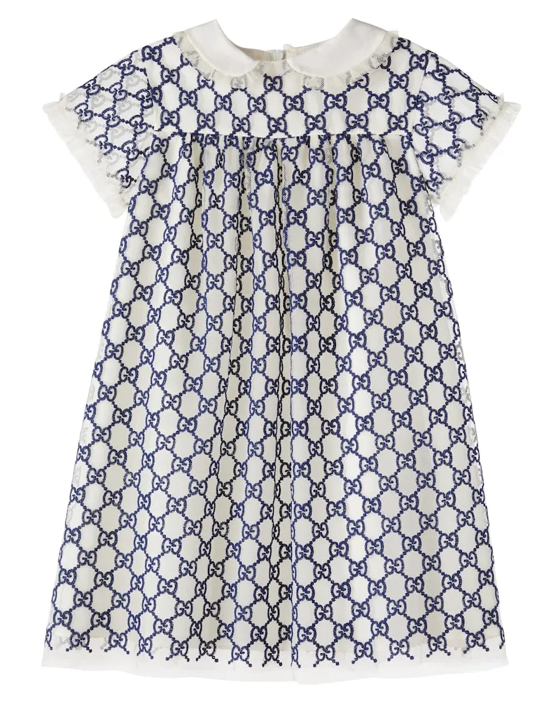 Gucci Baby Kleid GG aus Tüll Blau