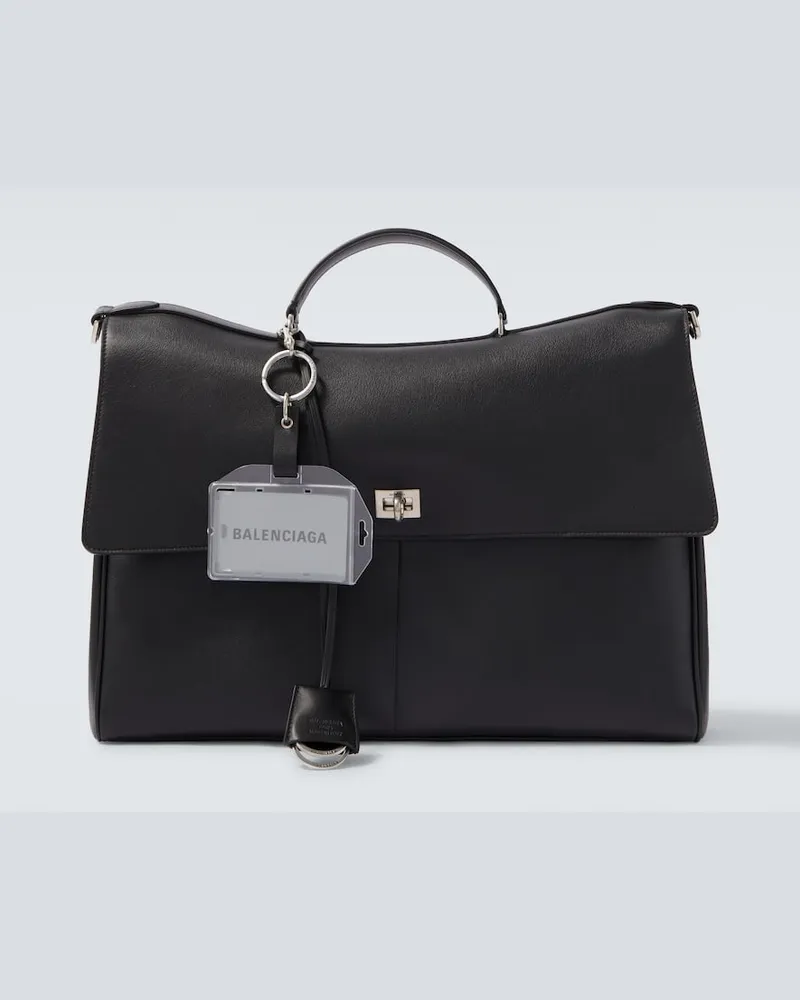 Balenciaga Aktentasche Rodeo aus Leder Schwarz