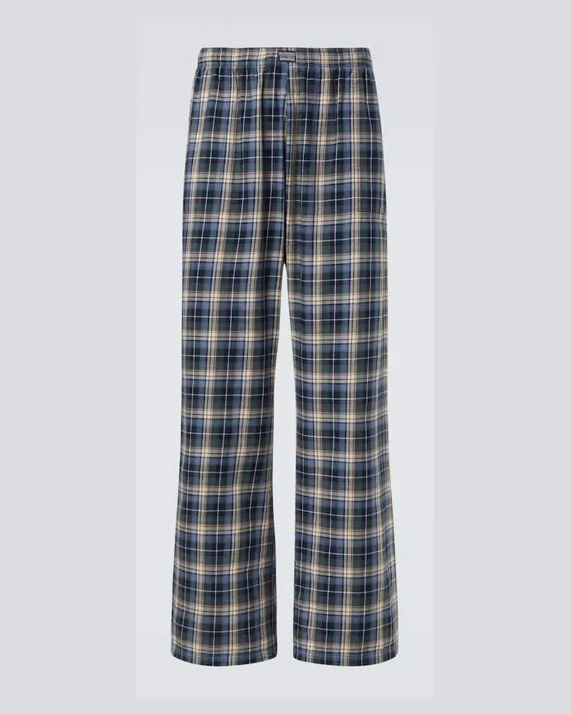 ERL Weite Hose aus Baumwolle Blau