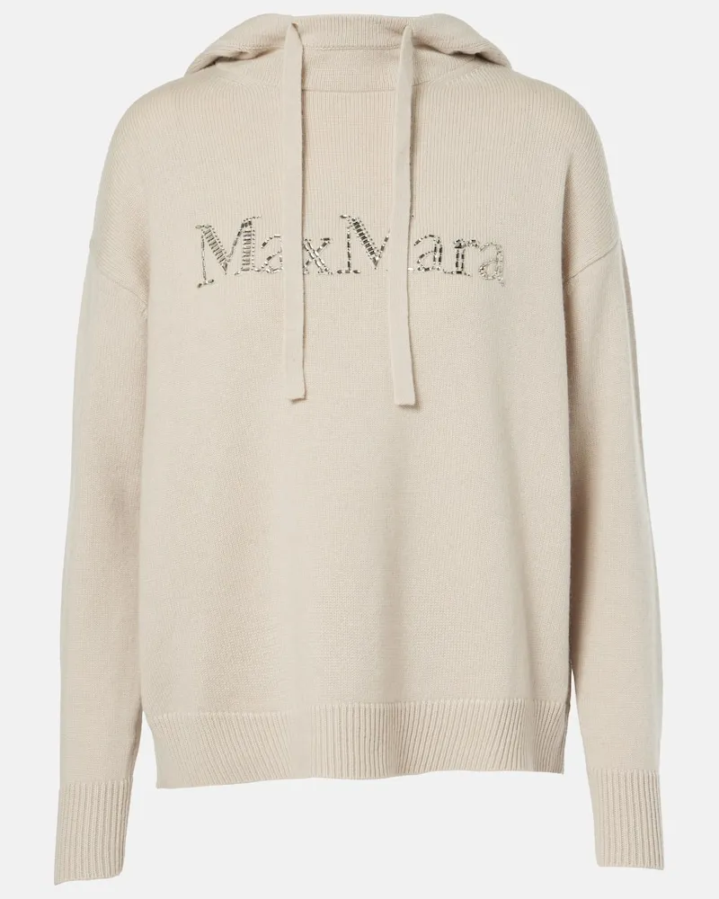 Max Mara Hoodie Gorizia aus Wolle und Kaschmir Beige