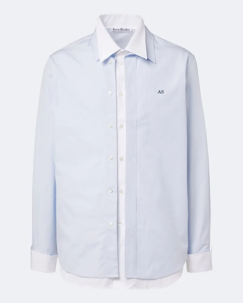 Acne Studios Hemd aus Baumwollpopeline Blau