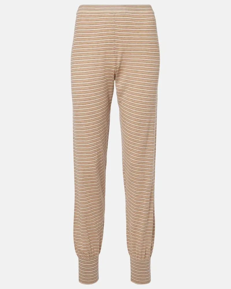 The Row Jogginghose Jearl aus Baumwolle und Kaschmir Beige