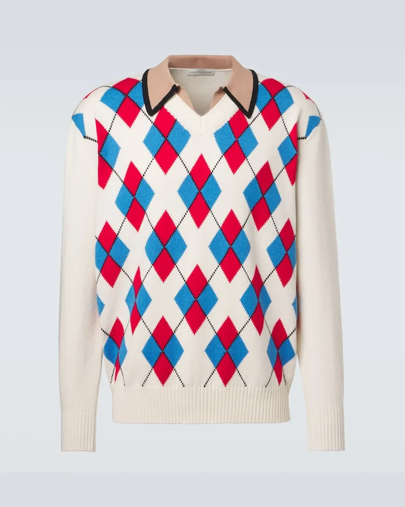Dries van Noten Polopullover aus einem Baumwollgemisch Multicolor