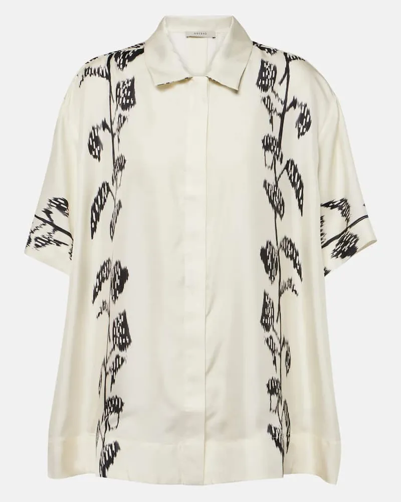 ASCENO Hemd Montauk aus Seiden-Twill Weiß