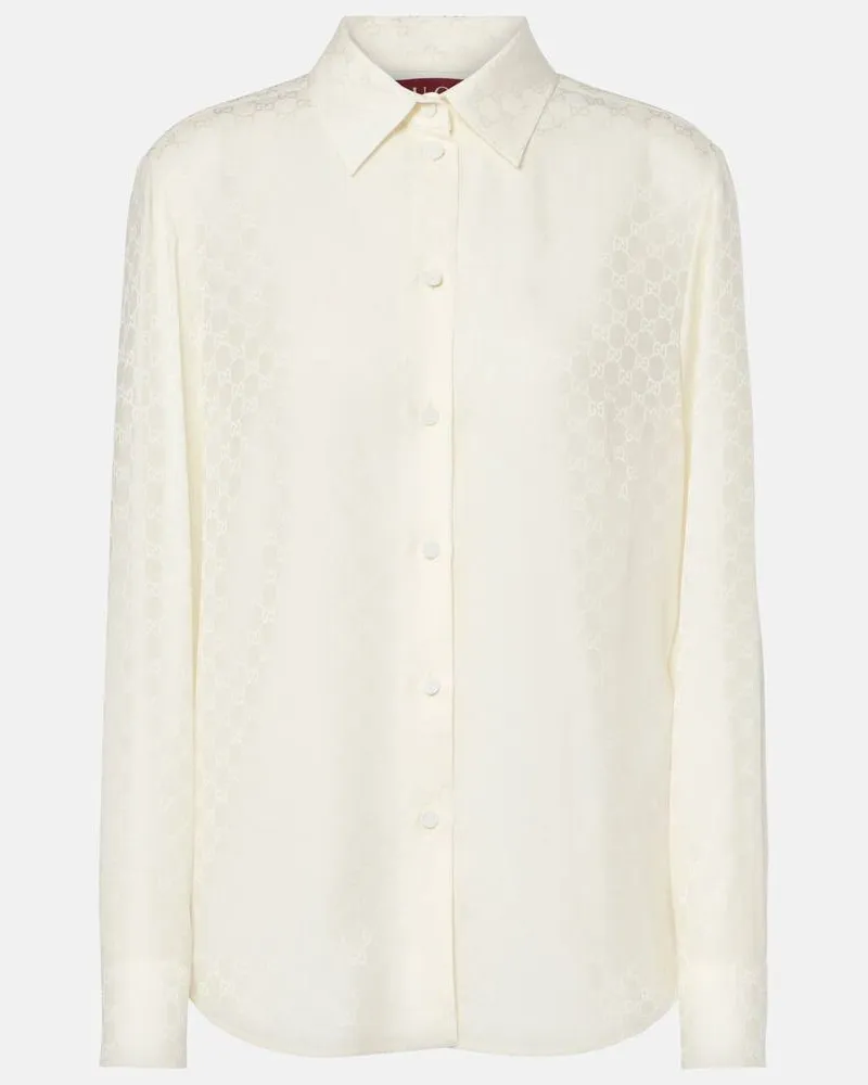 Gucci Bluse GG aus Seide Weiã