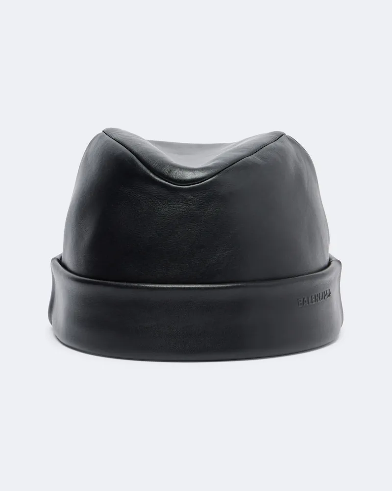 Balenciaga Hut aus Leder Schwarz