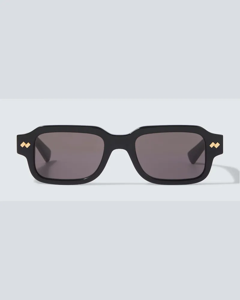 Bottega Veneta Eckige Sonnenbrille Schwarz