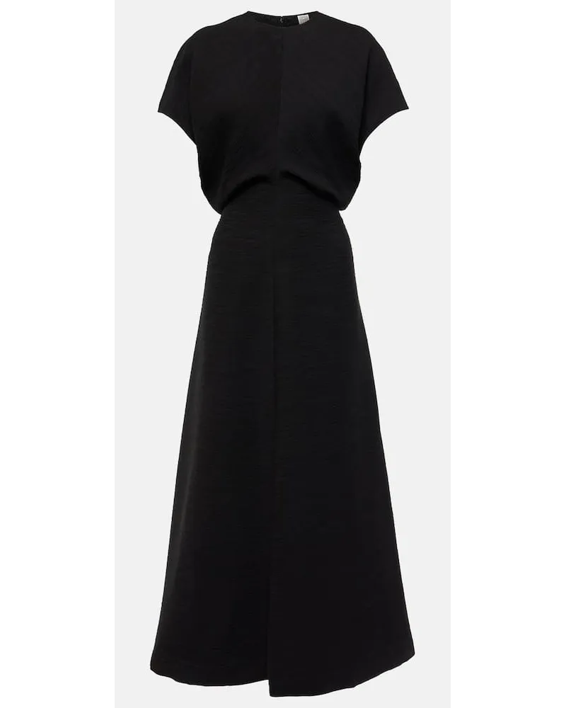 Totême Maxikleid Slouch Schwarz