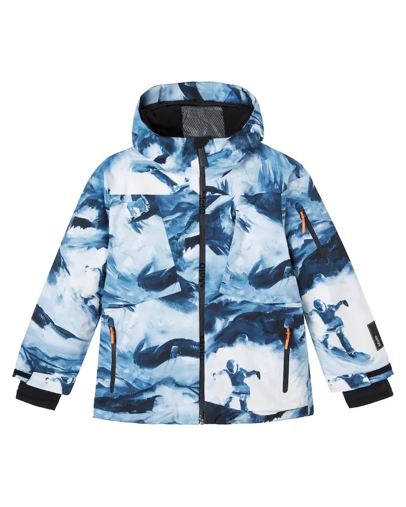 Molo Bedruckte Skijacke Alpine Blau