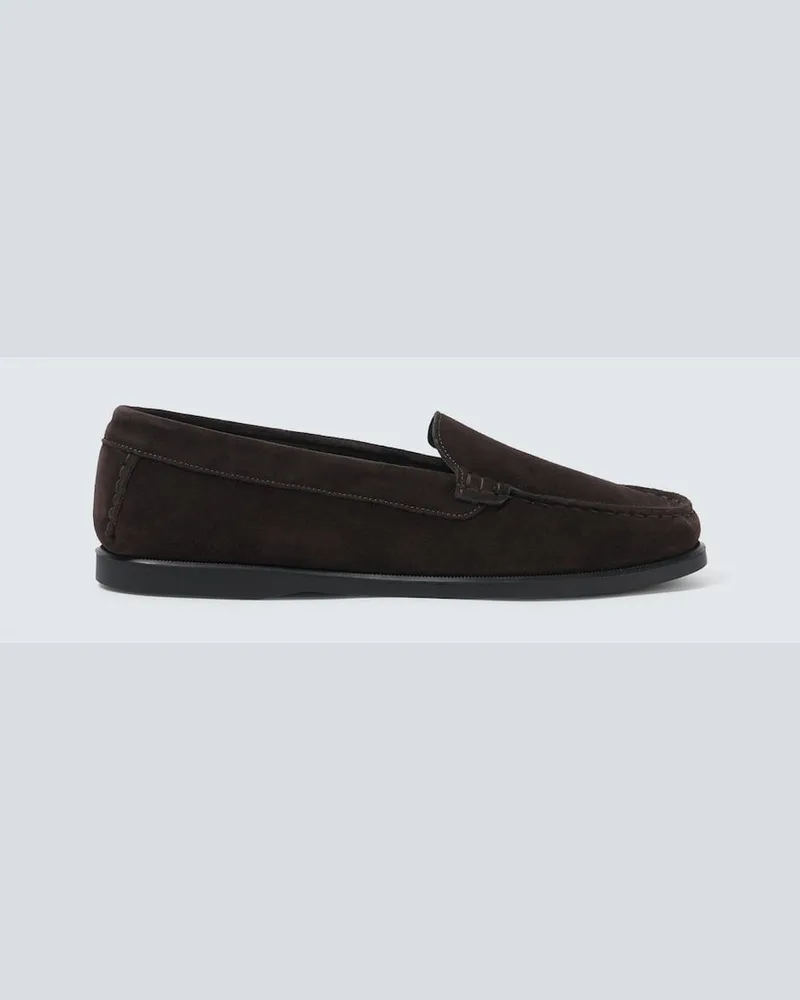 SAMAN AMEL Slip-Ons City aus Veloursleder Braun