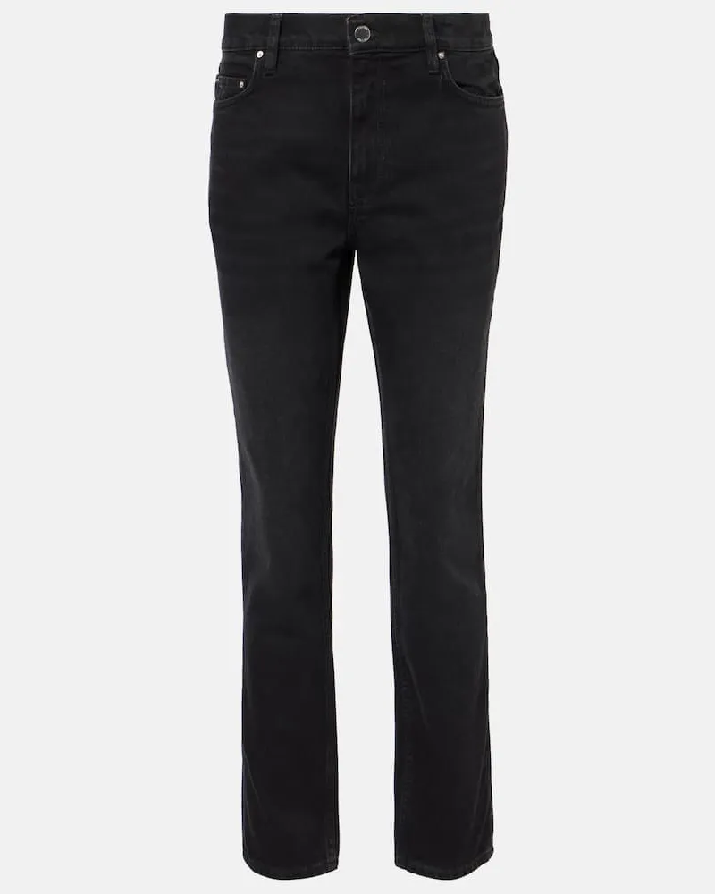 Totême Low-Rise Tapered Jeans Schwarz