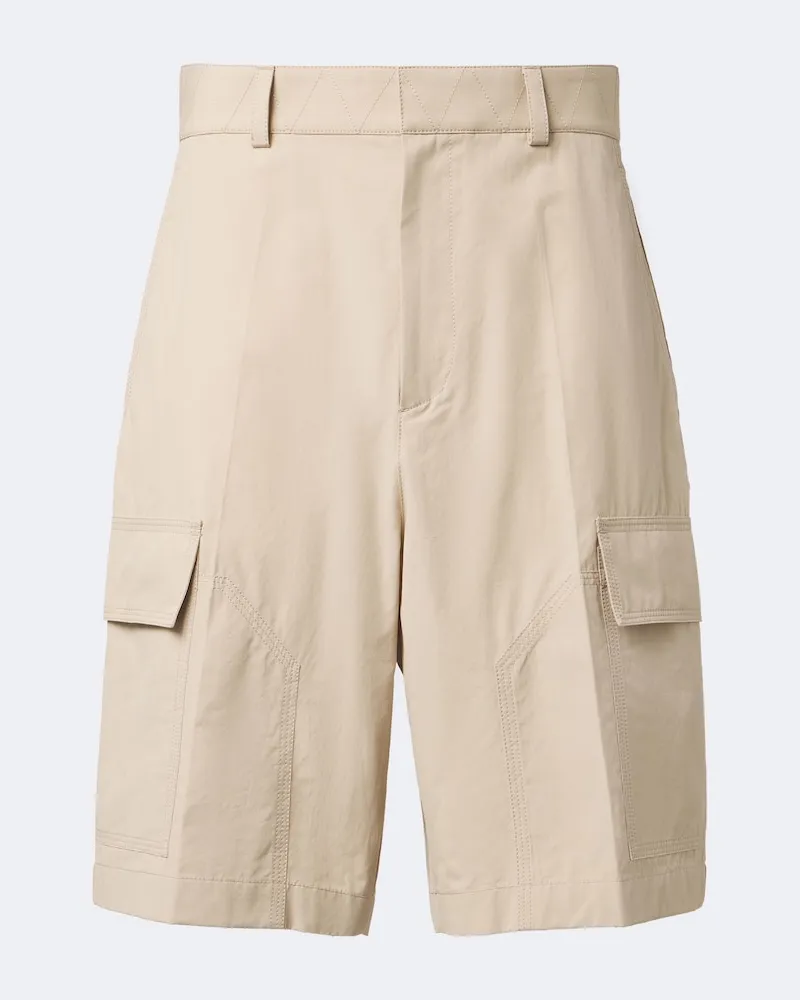 Bottega Veneta Cargo-Shorts aus Baumwoll-Twill Beige