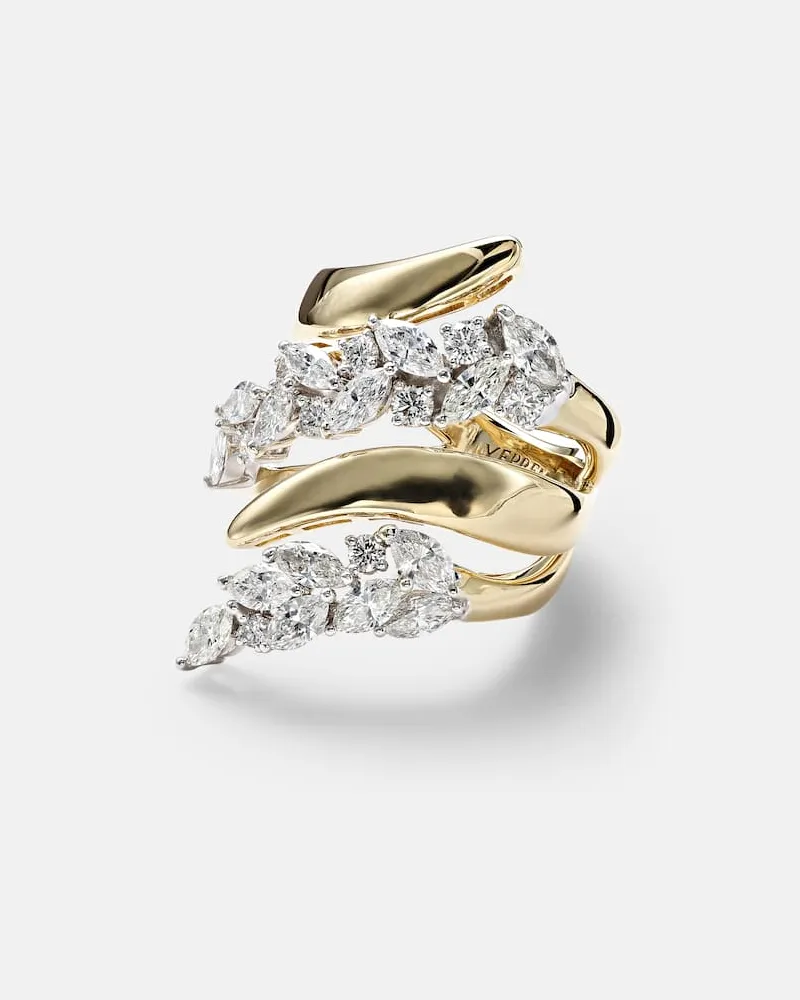 YEPREM Ring Golden Strada aus 18kt Gelb- und Weissgold mit Diamanten Metallic