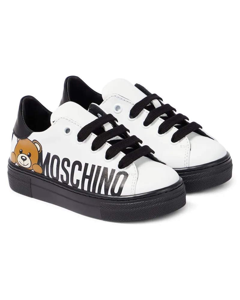 Moschino Sneakers aus Leder Weiß