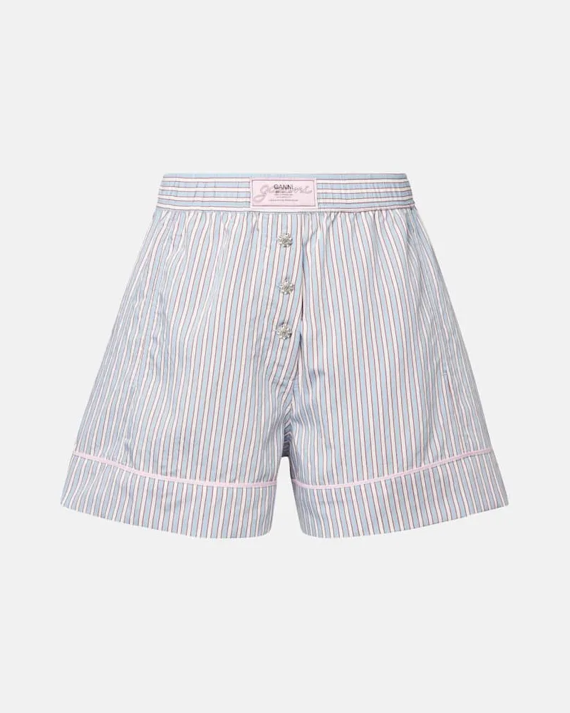 Ganni Bermuda-Shorts Blau