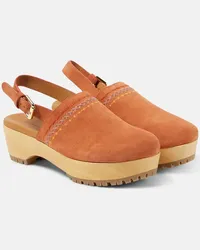 See by Chloé See By Chloe Clogs Pheebe aus Veloursleder Orange