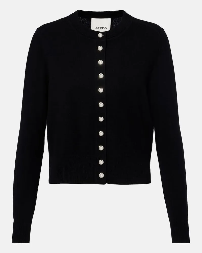 Isabel Marant Cardigan Idesia aus Wolle und Kaschmir Schwarz