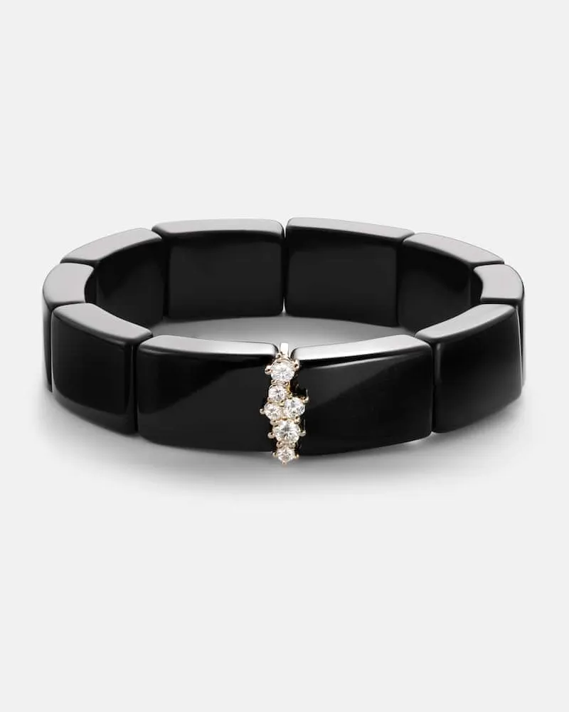 Sydney Evan Armband aus Onyx mit 14kt Gelbgold und Diamanten Schwarz
