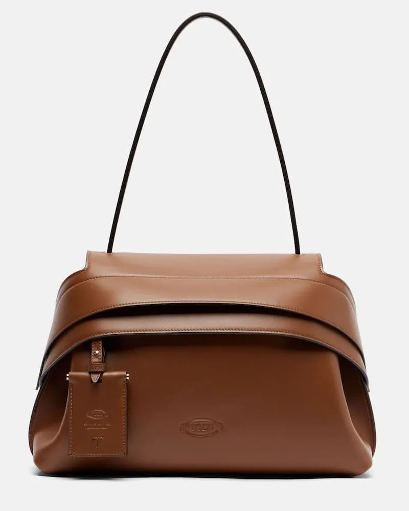 TOD'S Schultertasche Wave Medium aus Leder Braun