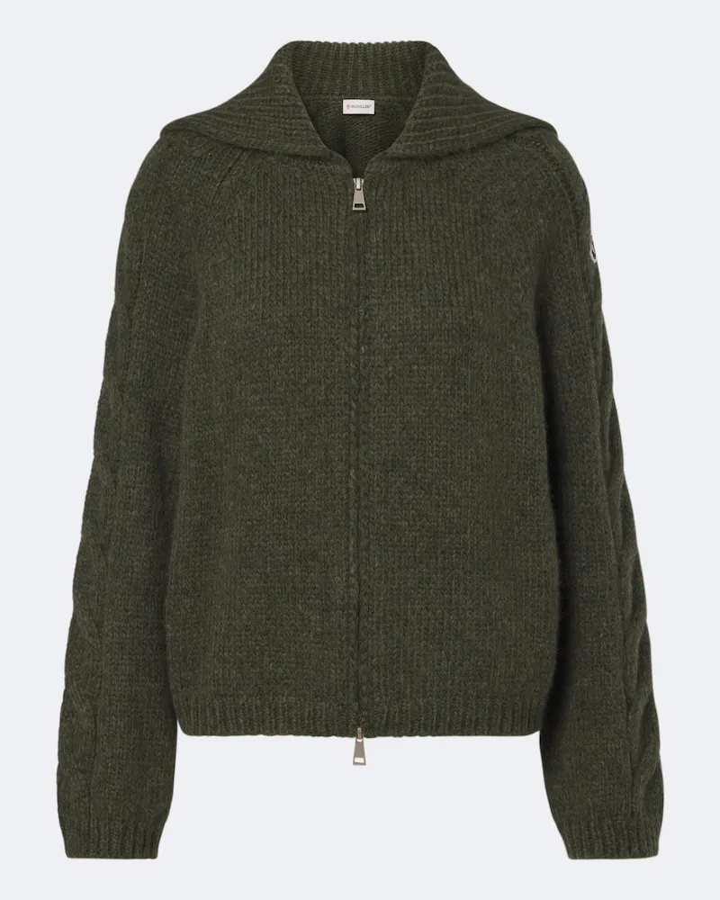 Moncler Cardigan aus Strick Grün