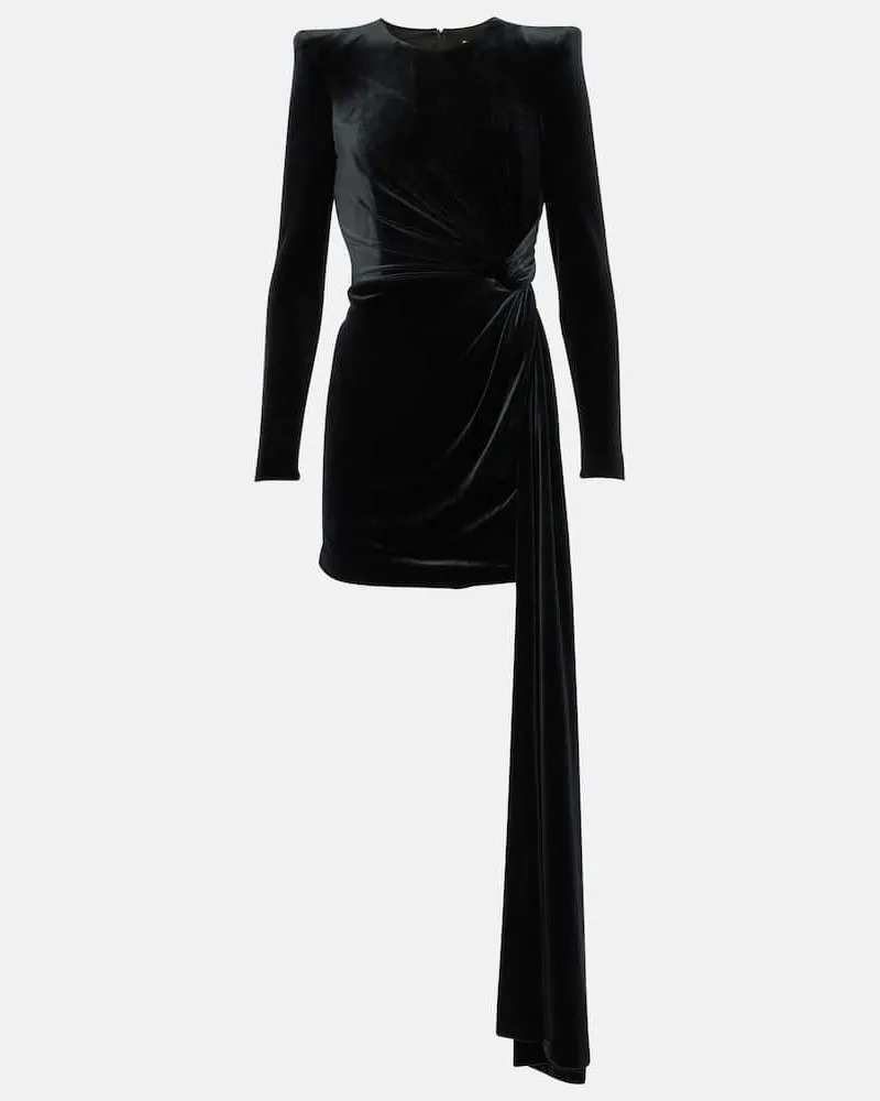 Alex Perry Minikleid aus Samt Schwarz