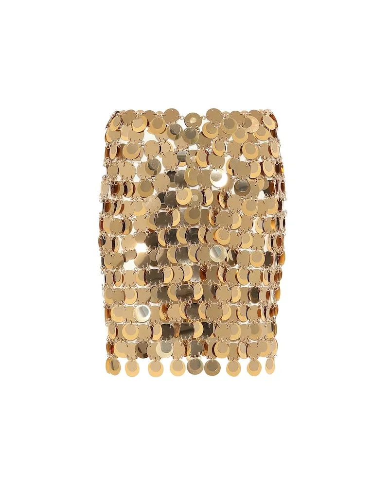 Paco Rabanne Minirock mit Pailletten Metallic