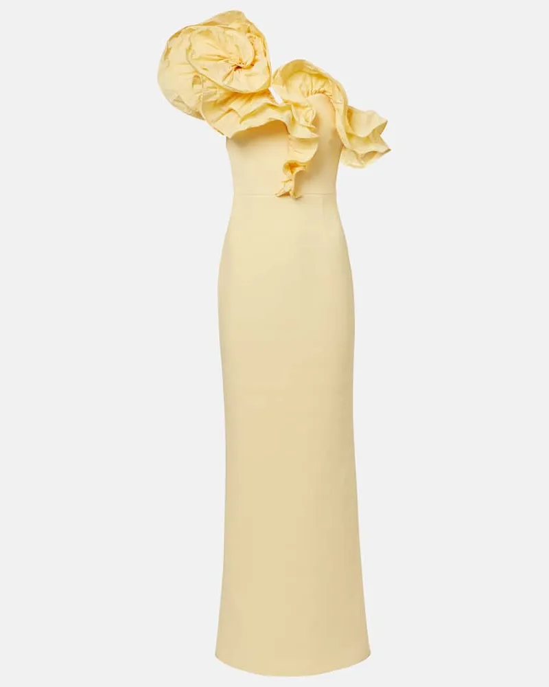 Rebecca Vallance One-Shoulder-Maxikleid Lulu aus Crêpe Gelb