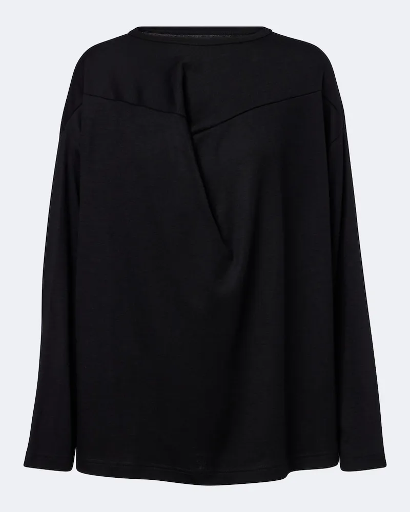 Junya Watanabe Top aus Wolle Schwarz