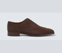 Schnürschuhe aus Veloursleder