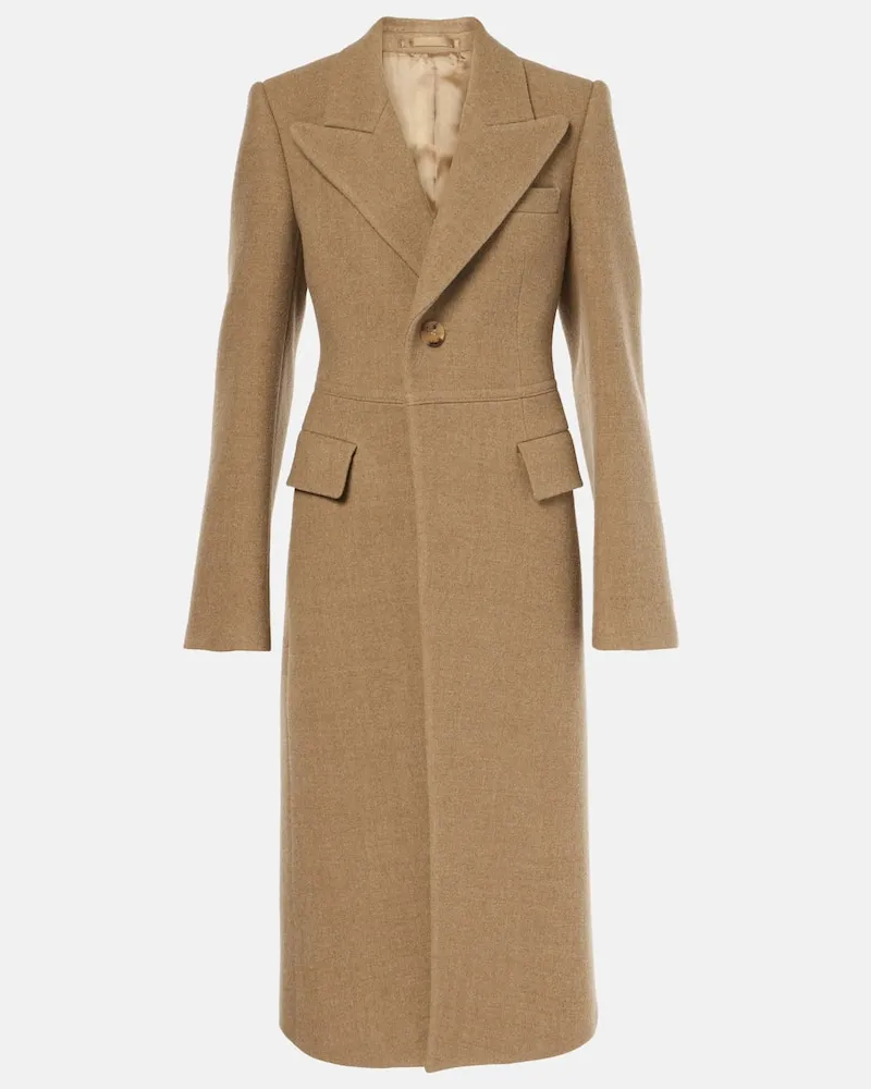Burberry Mantel aus Wolle Braun