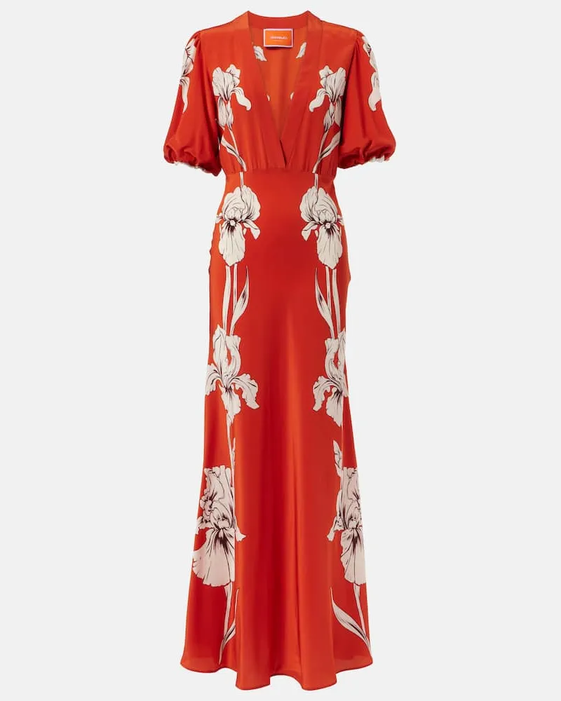La DoubleJ Maxikleid Marlene aus Seide Orange