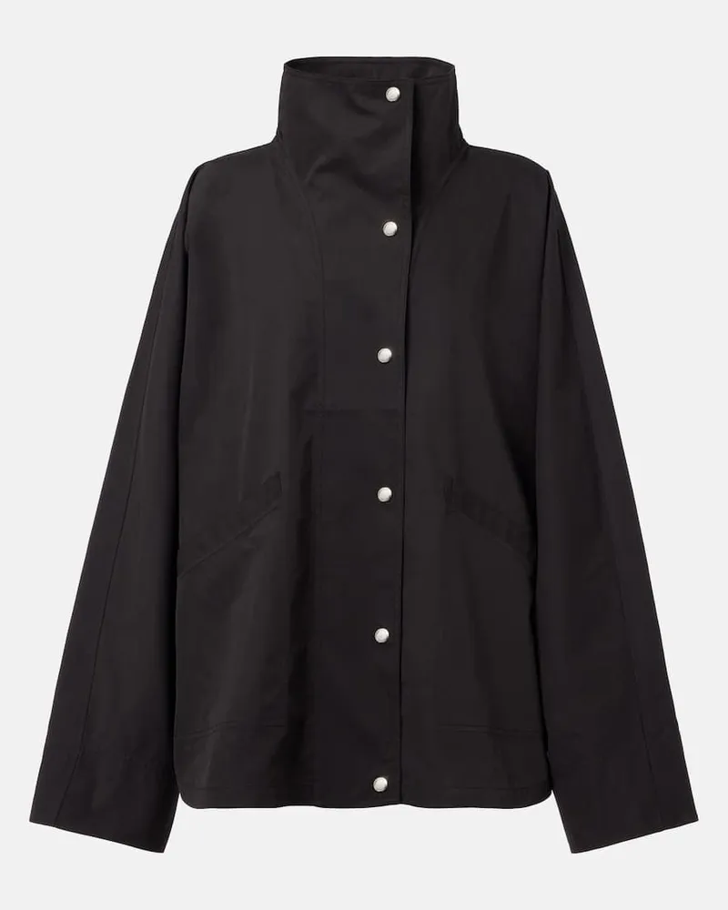 Totême Jacke aus einem Baumwollgemisch Schwarz