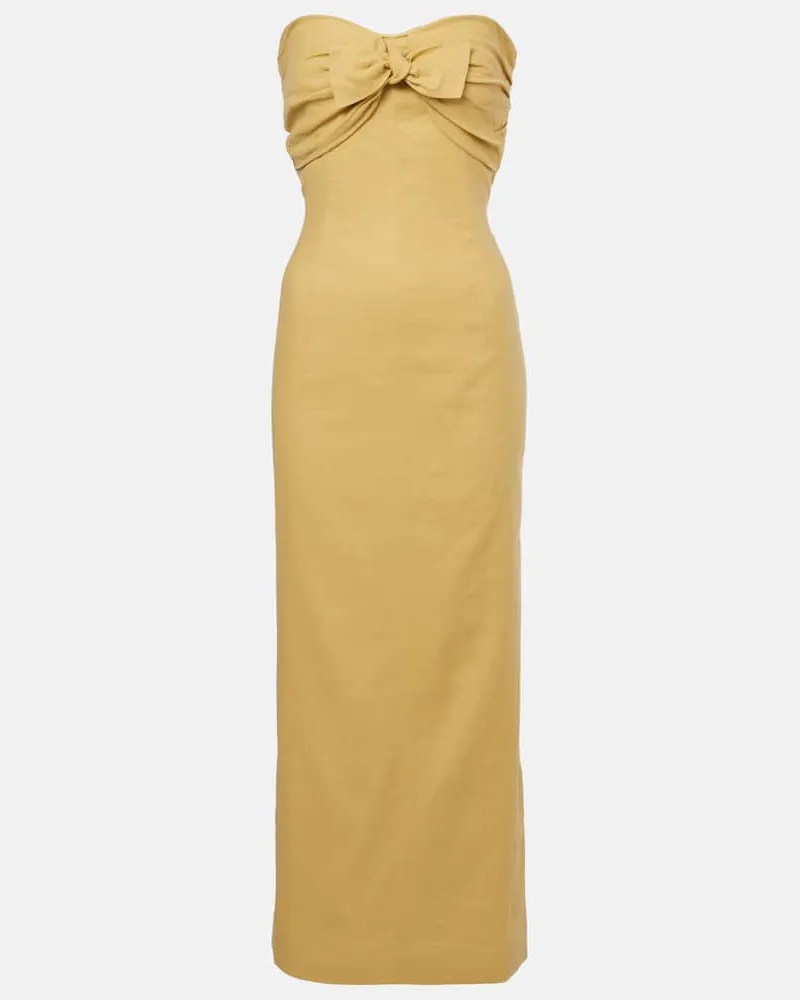 TOVE Maxikleid Rahel aus einem Leinengemisch Beige