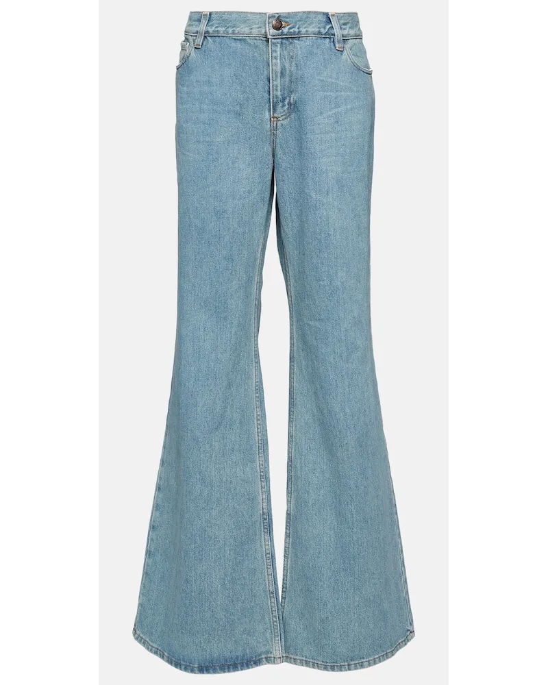 Magda Butrym Low-Rise Flared Jeans Blau