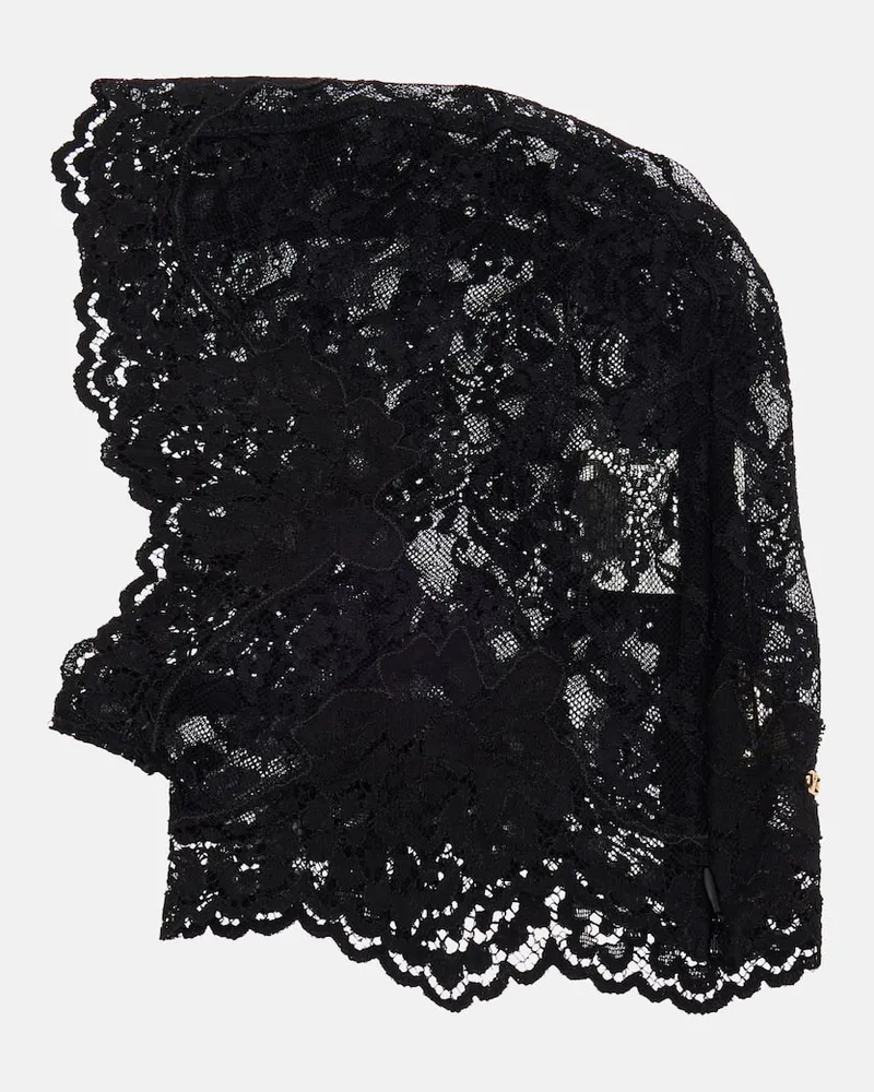 Valentino Garavani Kapuze aus Spitze Schwarz
